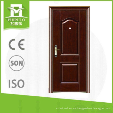 Puerta de acero de lujo chino puerta de seguridad simple
